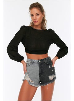 Buy Denim Color Block Denim 100% Cotton Shorts & Bermuda TBESS22SR0391 in Egypt