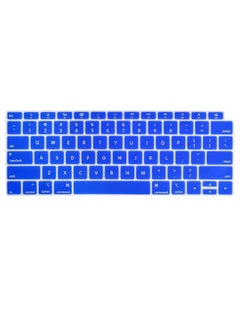 اشتري US Layout English Keyboard Cover for MacBook New Air 13 Inch with Retina Display and Touch ID Model A1932 Release 2018/2019 Dark Blue في الامارات