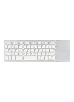 اشتري Foldable Wireless Keyboard With Touchpad White في السعودية