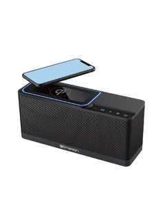 Buy Erbtw100 Portable Bluetooth Speaker 20W Stereo With Qi Wireless Charging Hands Free Calling Additional Usb Charging Black in Saudi Arabia