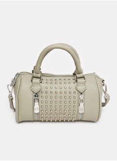 اشتري Studds Over Textured Leather Handbag في مصر