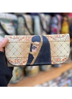 Buy Women's book and wallet, size 20*10 cm, leather wallet for women and girls for money, cards and mobile phones in various Pharaonic shapes, design No. 8 in Egypt