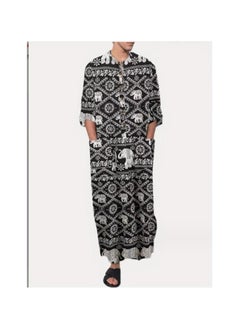 Buy New Men's Loose Ethnic Style Long Sleeve Robe in Saudi Arabia