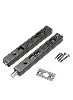 Buy 6 Inch Door Bolts, Stainless Steel Concealed Security French Door Locks with Hardwares, Metal Flush Latch Bolts for Composite Wood Double Dummy Door, 2 Pcs in UAE