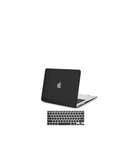 Buy Compatible with MacBook Air 13 inch Case Old Version 2010-2017 Release (Models: A1466 & A1369), Plastic Hard Shell Case & Keyboard Cover Skin, Black in UAE