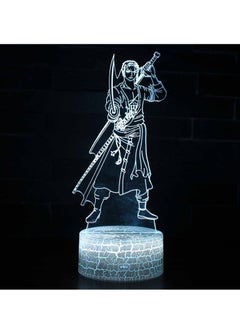 Buy Anime Roronoa Zoro 3D Night Light, Manga Figure Luffy Zoro Touch Bedside Lamp 16 Color Bedroom LED Night Light, Anime Luffy 3D Desk Lamp for Birthday New Year to Boys/Girls/Fans in UAE