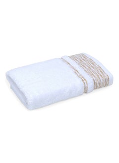 Buy Rays Lurex Hand Towel, Ivory & Gold - 500 GSM, 80x50 cm in UAE