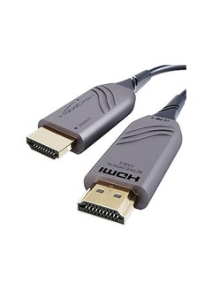 Buy 10M 8K Hdmi 2.1 Cable High Eed Premium Fiber Certified 48G 8K At 60Hz Officially Licensed Non Loss Sending Flex Fiber Optic Grey Black in Saudi Arabia