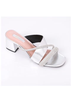 Buy Slip On Strased Mid Heeled Slipper in Egypt