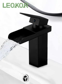 اشتري Bathroom Faucet Waterfall Single Hole Vanity Sink Faucet Stainless Steel Single Handle Mixer Faucet Basin في السعودية