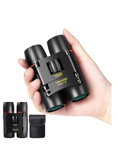 Buy 12X25 Mini Pocket Binoculars Compact, Small Lightweight Foldable for Adults Kids Bird Watching, Travel, Opera Concert, Hiking, Cruise, Football Game Green in UAE