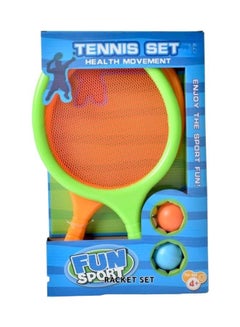 Buy 2 Piece Lightweight Tennis Racket Toy For Kids With Two Balls in Saudi Arabia