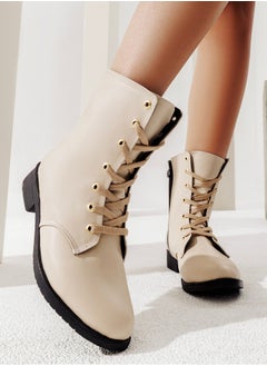 Buy Elegant Women’s Leather Boot B-4-BEIGE in Egypt