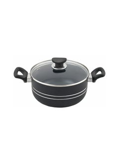 Buy Majestic Non Stick Casserole Handi Dutch Size 30 Cm With Glass Lid and Multilayer Coat For Durablity, S.S Bakelite Cool Handles For Firm Grip & Convenience, Dishwasher safe , Ovensafe Upto 180C in UAE