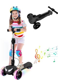 Buy 24V Electric Scooter for Children With 150W Powerful Motor,LCD Screen, Bluetooth, Light-Up Stem Deck & Wheels,3 Adjustable Heights, 5MPH Safe Speed, 3 Wheel Electric Scooter for Kids in Saudi Arabia