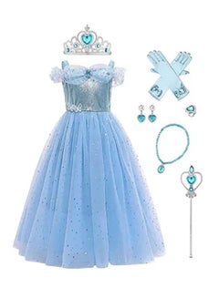 Buy Sofia Aurora Cinderella Princess Fancy Dress Costume With Accessories Set in Saudi Arabia