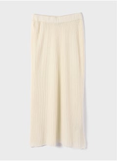 اشتري Women's Elastic Waist Plain Knitted Skirt في مصر