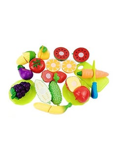 Buy 16-Piece Vegetables Fruit Kitchen Learning Toy Set cm in Saudi Arabia