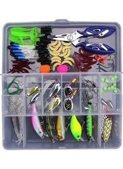 اشتري 103-Piece Mixed Universal Artificial Soft Bait kit Fishing Lure في السعودية