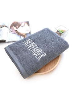 Buy Soft Absorbent Increase Thickened Adult Cotton Bath Towel Grey 30 X 20 10cm in Saudi Arabia