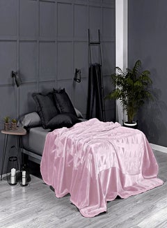 Buy Mora Perlablanket Model G18-From Mora Single Layer - Double Size - Color:Pink - Size: 220 * 240 - Fabric from 85% acrylic 15% polyester-weight: 4.45 kg - Country of origin Spain. in Egypt
