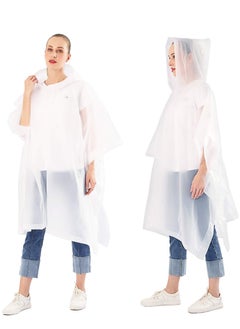 Buy Portable EVA Raincoats for Adults, KASTWAVE Reusable Rain Ponchos with Hoods and Sleeves Lightweight Raincoats for Lightweight for Adults, Emergency, Camping, Men, Women in UAE