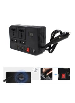 اشتري 300W Car Power Inverter With 4 USB Socket Auto Charger Converter DC 12V To AC 220V Fast Charging Part في الامارات