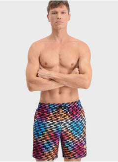 Buy Swim Men Formstrip Mid Shorts 1P in UAE