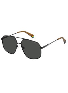 Buy Unisex Octagonal Sunglasses PLD 6173/S  BLACK 58 in Saudi Arabia