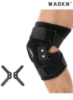 Buy Knee Brace for Women Men Hinged Knee Brace with Side Stabilizers Adjustable Open Patella Knee Brace for Arthritis Pain and Support,Meniscus Tear ACL MCL Injury Recovery Pain Relief in UAE