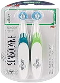 Buy Sensodyne Multicare Toothbrush 1+1 For Sensitive Teeth, Multi Color in Egypt