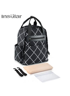 اشتري Insular Mommy Bag Backpack Waterproof Large Capacity Baby Bags Multifunction Travel Diaper Bag with Changing Pad Stroller Hanging Strap Storage Bag في الامارات