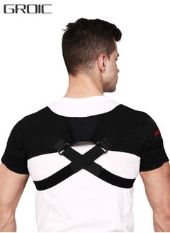 Buy Double Shoulder Support Strap Wrap, Shoulder Brace Two-Way Adjustable Pressurized for Shoulder Stability and Recovery, Fits Left and Right Shoulder Outdoor Hiking Lifting Sports in UAE