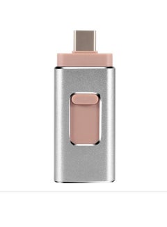 Buy 512GB USB Flash Drive, Shock Proof 3-in-1 External USB Flash Drive, Safe And Stable USB Memory Stick, Convenient And Fast Metal Body Flash Drive, Silver Color (Type-C Interface + apple Head + USB) in Saudi Arabia