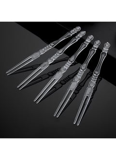 Buy Ecvv 150 Pcs Disposable Plastic Fruit Forks, Mini Cake Forks Tasting Appetizer Cocktail Forks Picks Small Dessert Food Picks Sticks in Saudi Arabia