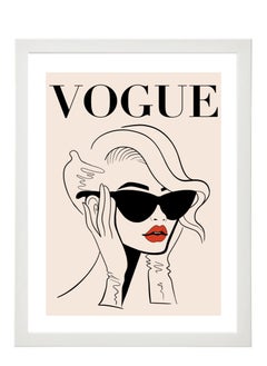 Buy Vogue Fashion Girl Design Abstract Wall Art Poster with Frame 30x40cm in UAE