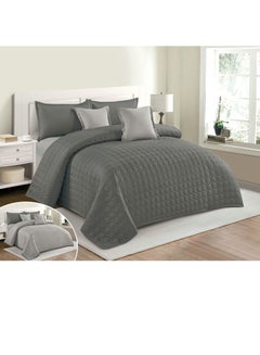Buy Quilt set, two-sided, double-sided mattress, consisting of 6 pieces, microfiber, comforter size 230 by 250 cm in Saudi Arabia