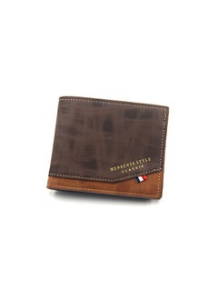 Buy Men's Wallet Short Wallet Card Holder Id Bag 12*9.5*1.5cm in Saudi Arabia