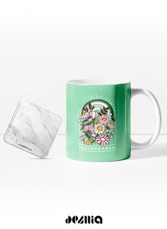 Buy White Mug With Premium Design With Acrylic Coaster MU/15 in Egypt