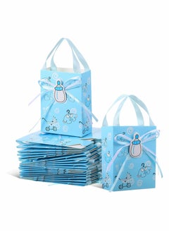 Buy Party Gift Bags, 24 Pcs Baby Shower Party Decoration Goodie Bags Birthday Party Treat Bags Blue Candy Bags With Handles for Boys Kids Birthday Baby Shower Party Favors Supplies Return Gifts in UAE