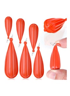 اشتري 6 Pieces Fishing Practice Plugs, Orange Casting Plugs in Mixed Sizes Bait Lightweight Designed for Beginners في السعودية