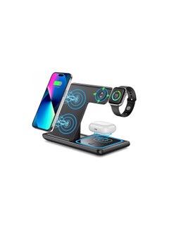 Buy Wireless Charger, 3 in 1 Wireless Charging Station, Fast Wireless Charger Stand for iPhone 14 1312 11 Pro Max XS XR X 8 Plus, for Apple Watch 8 7 6 5 4 3 2 SE in Saudi Arabia