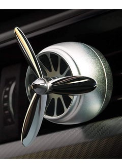 Buy Car Fragrance Diffuser Vent Clip Car Air Fresheners Car Purifier Remove The Smell Of Smoke Stylish Propeller Shape Car Decoration ( Silver ) in Saudi Arabia