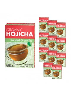 اشتري Eden Hojicha Organic Roasted Green Tea, Low Caffeine, Japanese, 16 Unbleached Manila Tea Bags per Box (12-Pack Case) في الامارات