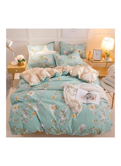 Buy 4-Piece Floral Design Bedding Set Cotton Multicolour in Saudi Arabia