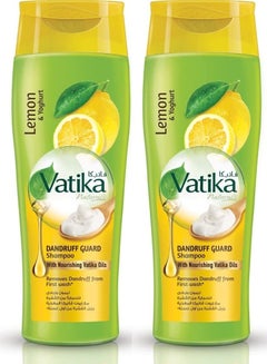 Buy Vatika Naturals Dandruff Guard Shampoo - Enriched With Lemon And Yoghurt - 400 ml pack of 2 in UAE