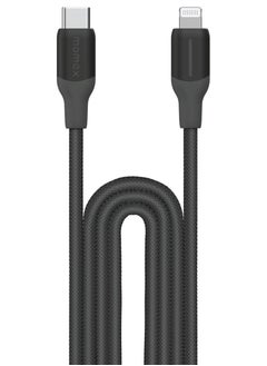 اشتري 1-Link Flow [35W] USB-C to Lightning Cable 2 meter [MFI Certified] Fast Charge PD 3.0 - Black في الامارات