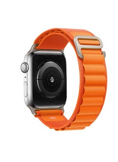 اشتري Replacement Apple Watch Alpine Loop Band for 49/45/44/42MM Orange في الامارات