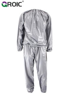 Buy Sauna Sweat Suit, Heavy Duty Sauna Suit For Women Men, Exercise Weight Loss Gym Fitness Workout, Reflective Trim Sweat Sauna Suit Weight Loss Long-Sleeved Trousers Suit in UAE
