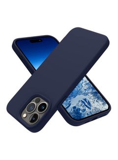 Buy Navy Blue Silicon Cover for iPhone 14 Pro - Slim and Protective Smartphone Case in Egypt